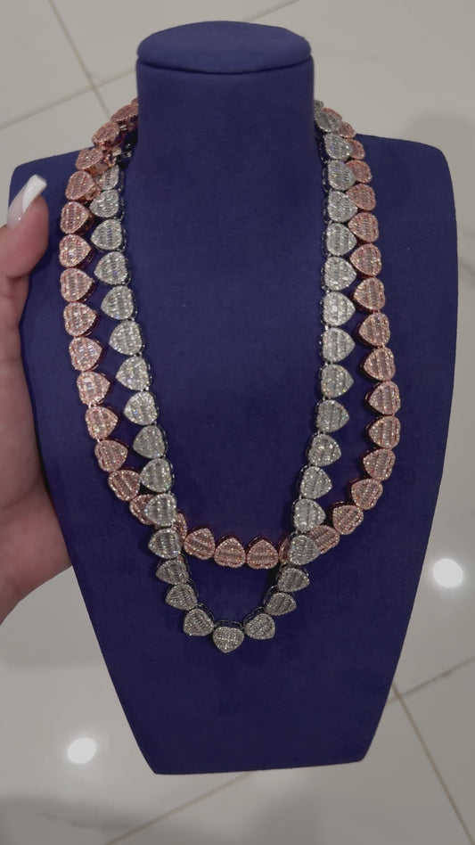 VVS MOISSANITE HEART CHAIN